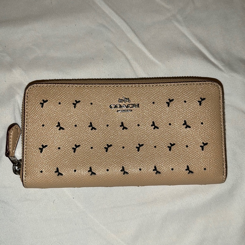 Coach wallet with butterfly design